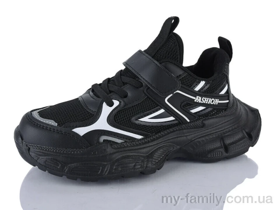 Кросівки штучна шкіра-текстиль чорний діти унісекс, Дитячі кросівки оптом