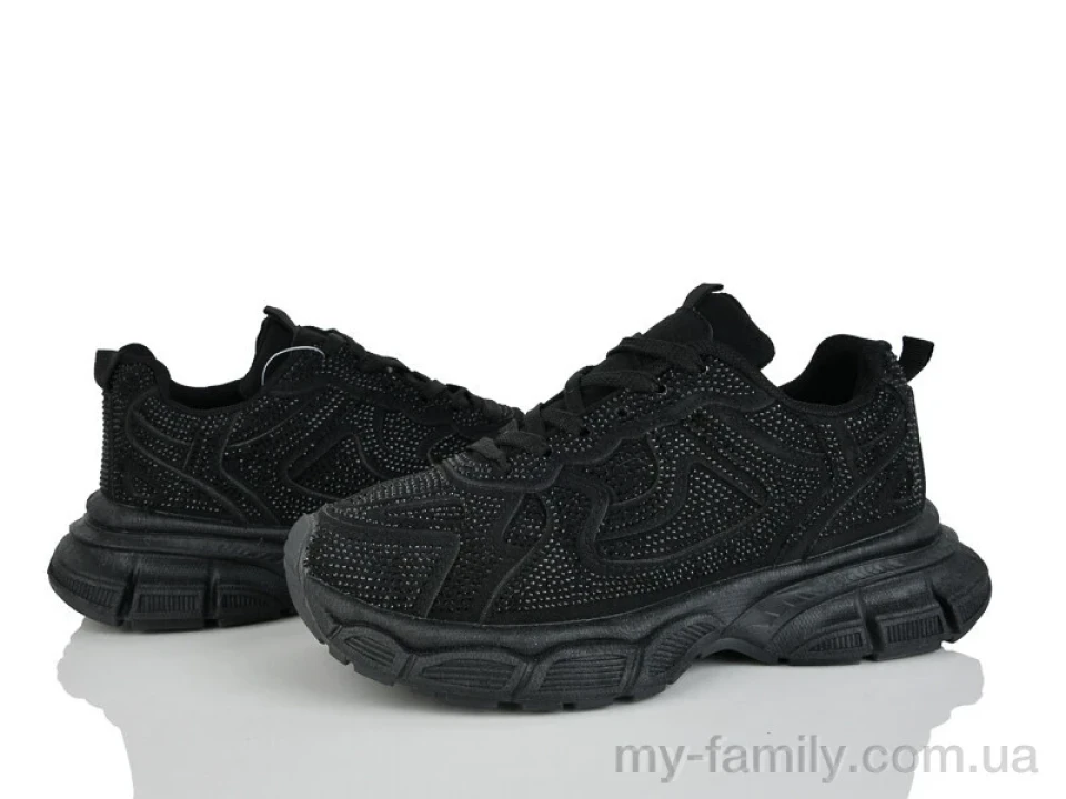 Кросівки штучна замша чорний жінки -, Жіночі кросівки оптом