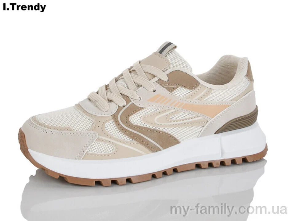 Кросівки штучна шкіра-текстиль бежевий жінки -, Жіночі кросівки оптом
