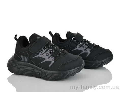 Кросівки штучна шкіра чорний діти унісекс, Дитячі кросівки оптом