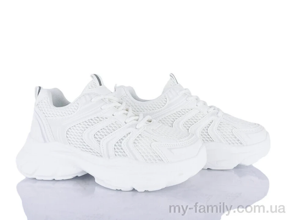 Кросівки штучна шкіра-текстиль білий жінки -, Жіночі кросівки оптом