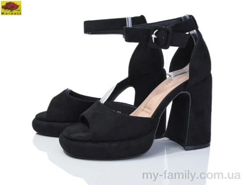 Босоножки искусственная замша черный женщины -, Женские босоножки оптом