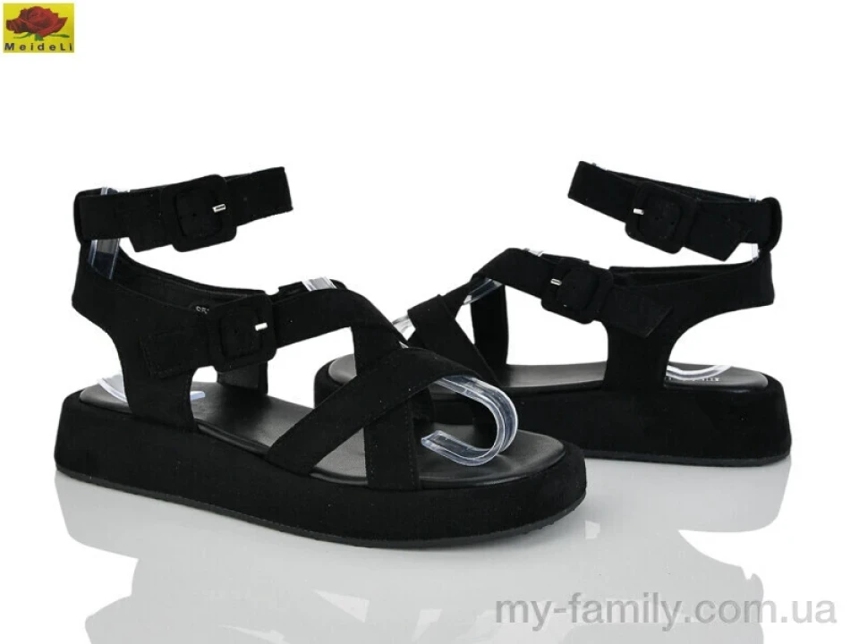 Босоніжки штучна замша чорний жінки -, Жіночі босоніжки оптом