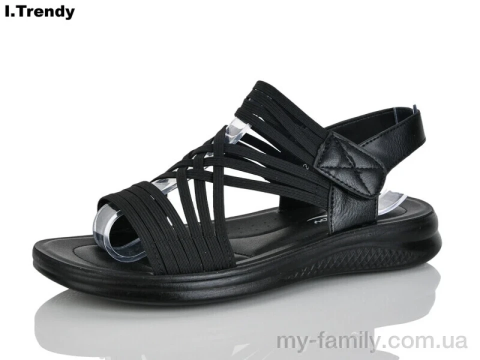 Босоніжки штучна шкіра-текстиль чорний жінки -, Жіночі босоніжки оптом