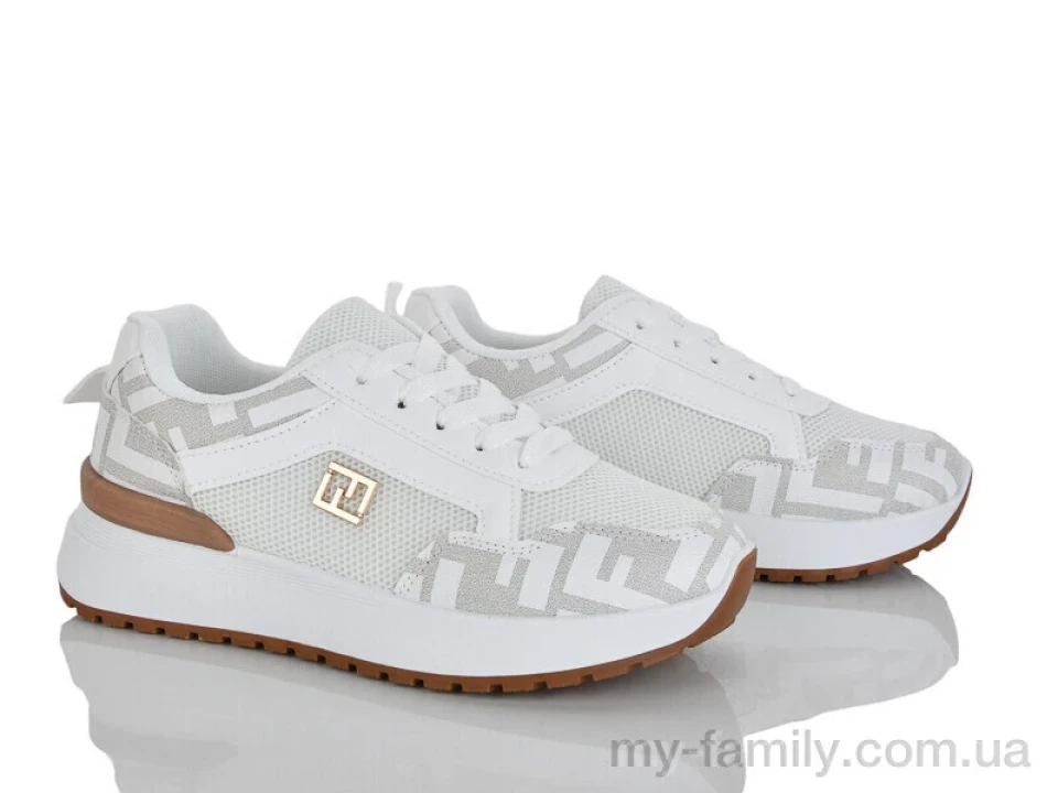 Кросівки штучна шкіра-текстиль білий жінки -, Жіночі кросівки оптом