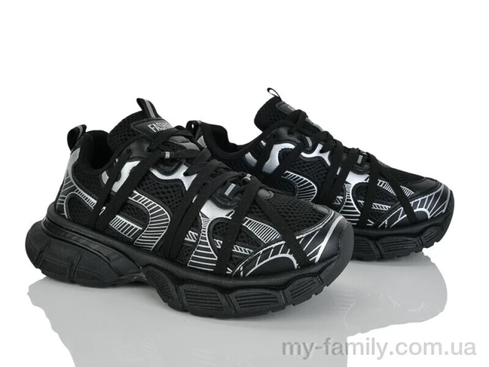 Кросівки штучна шкіра-текстиль чорний жінки -, Жіночі кросівки оптом