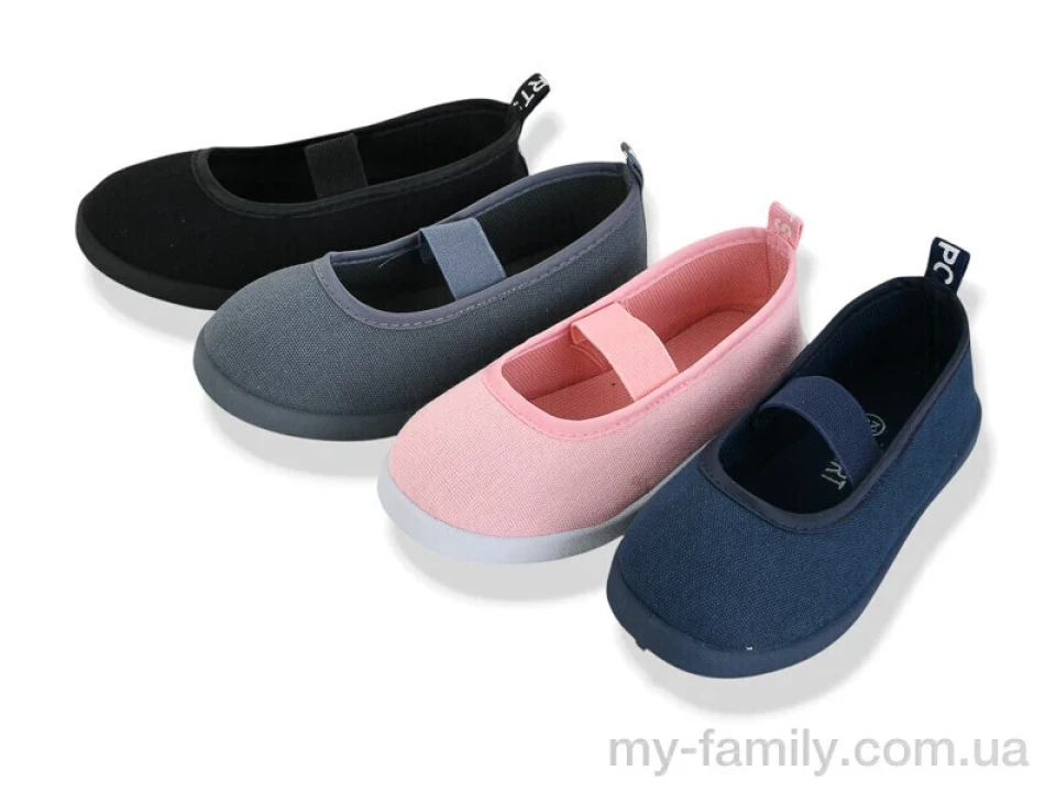 Туфлі текстиль мікс діти дівчинка, Дитячі туфлі оптом