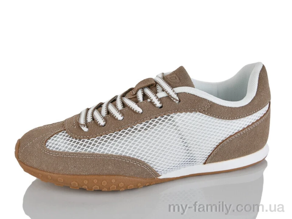 Кросівки штучна замша-текстиль коричневий жінки -, Жіночі кросівки оптом