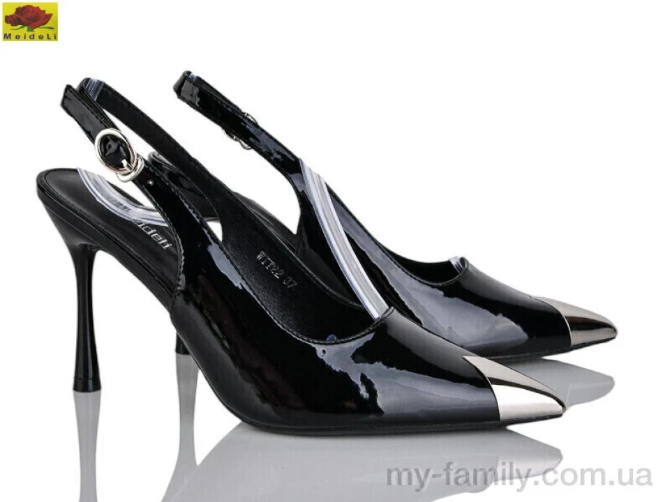 Туфлі штучний лак чорний жінки -, Туфлі жіночі оптом