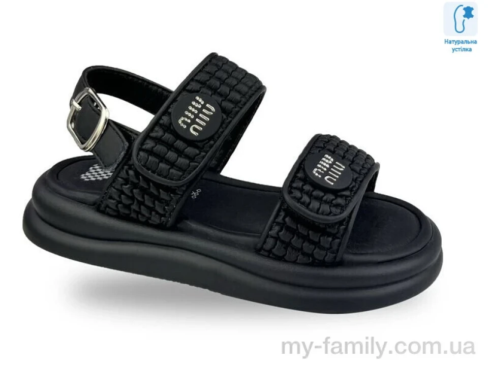 Босоніжки штучна шкіра чорний діти дівчинка, Взуття оптом діти