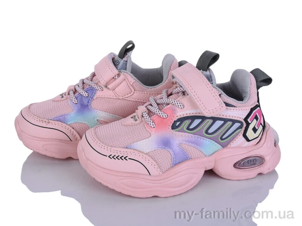 Кросівки штучна шкіра-текстиль рожевий діти дівчинка, Дитячі кросівки оптом