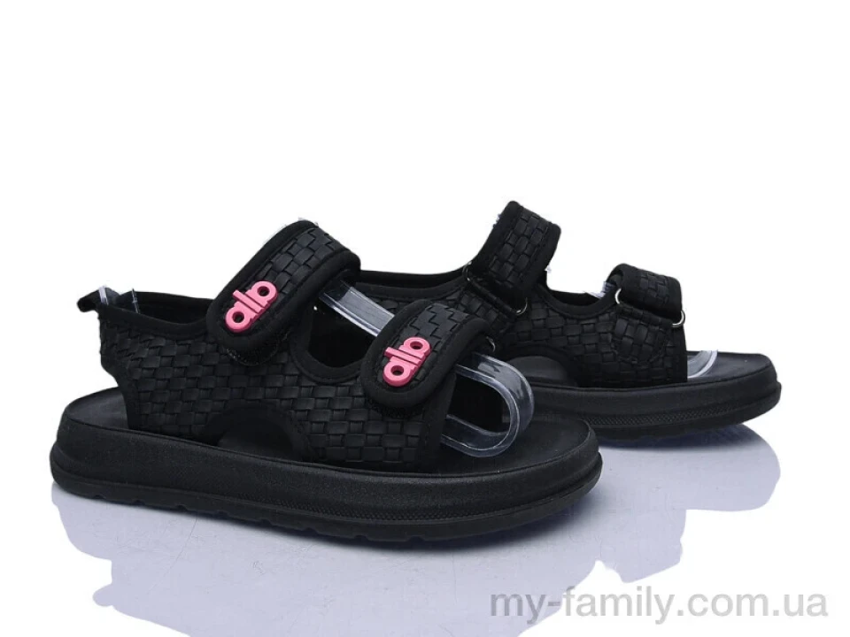 Босоніжки штучна шкіра чорний діти дівчинка, Взуття оптом діти