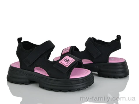 Босоножки искусственная кожа черный дети девочка, Взуття оптом дети