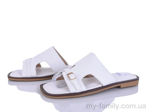 Шльопанці штучна шкіра білий жінки -, Жіночі шльопанці оптом