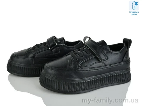 Кросівки штучна шкіра чорний діти унісекс, Дитячі кросівки оптом