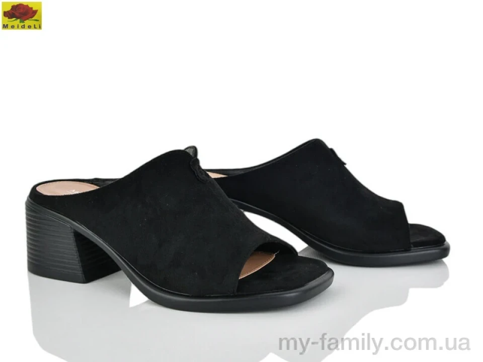 Шльопанці натуральна замша чорний жінки -, Жіночі шльопанці оптом