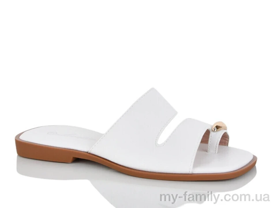 Шльопанці штучна шкіра білий жінки -, Жіночі шльопанці оптом