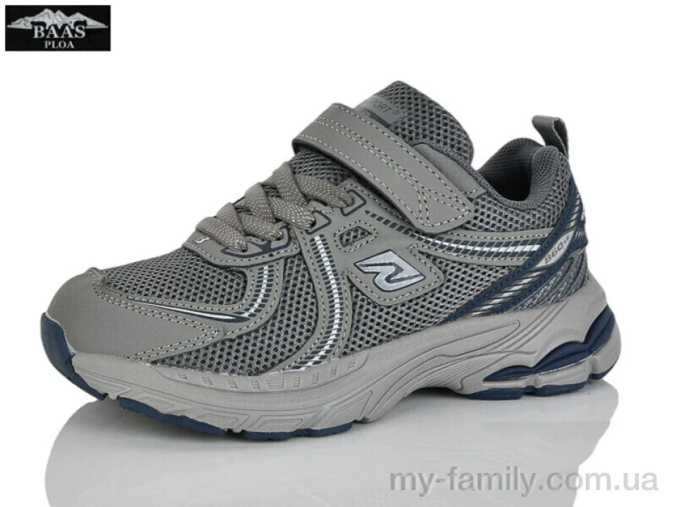 Кросівки штучна шкіра-текстиль сірий діти унісекс, Дитячі кросівки оптом