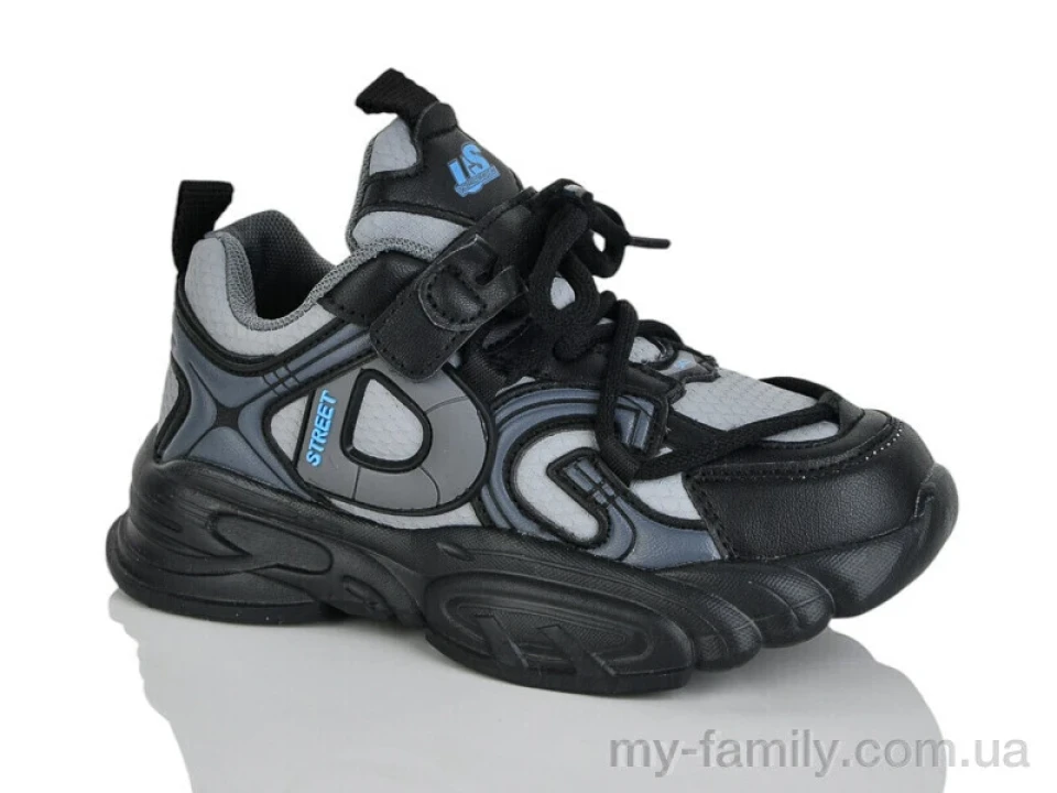 Кросівки штучна шкіра чорний діти хлопчик, Дитячі кросівки оптом