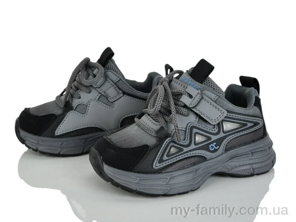 Кросівки штучна шкіра-текстиль сірий діти хлопчик, Дитячі кросівки оптом