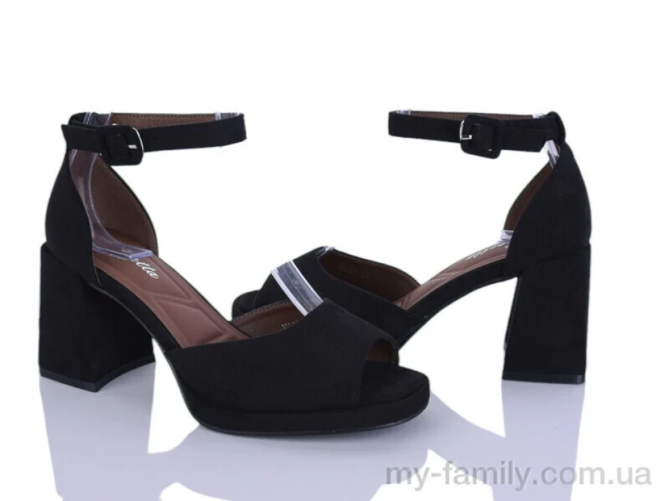 Босоніжки штучна замша чорний жінки -, Жіночі босоніжки оптом