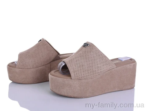 Шльопанці штучна замша бежевий жінки -, Жіночі шльопанці оптом