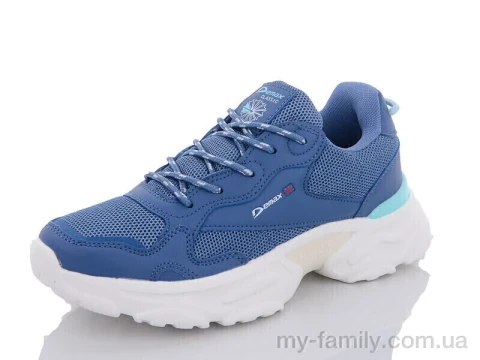 Кросівки штучна шкіра-текстиль синій жінки -, Жіночі кросівки оптом