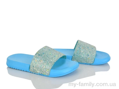 Шльопанці штучний матеріал блакитний діти дівчинка, Дитячі шльопанці оптом