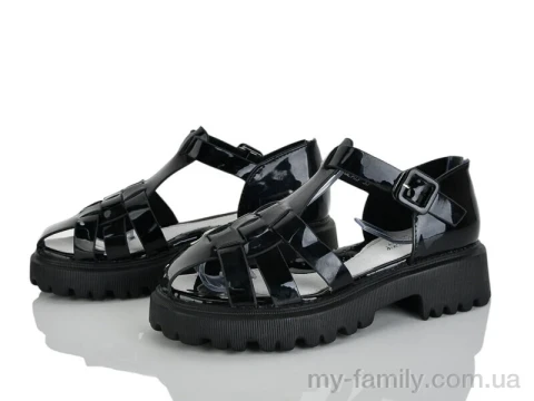 Босоножки искусственный лак черный дети девочка, Взуття оптом дети