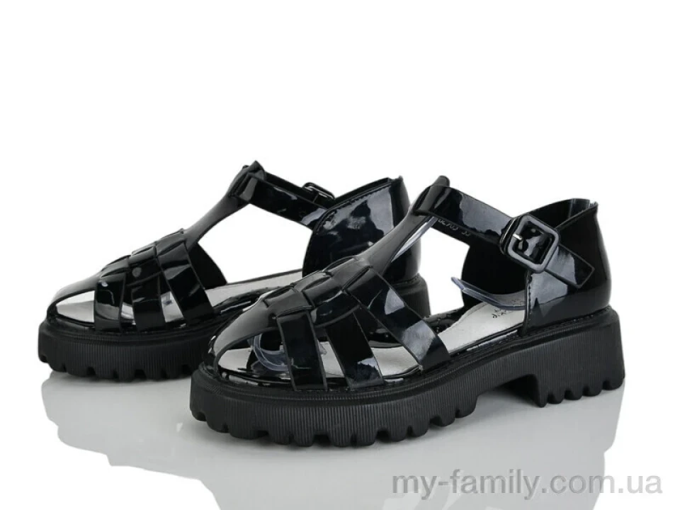 Босоніжки штучний лак чорний діти дівчинка, Взуття оптом діти