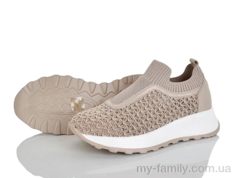 Кросівки текстиль бежевий жінки -, Жіночі кросівки оптом