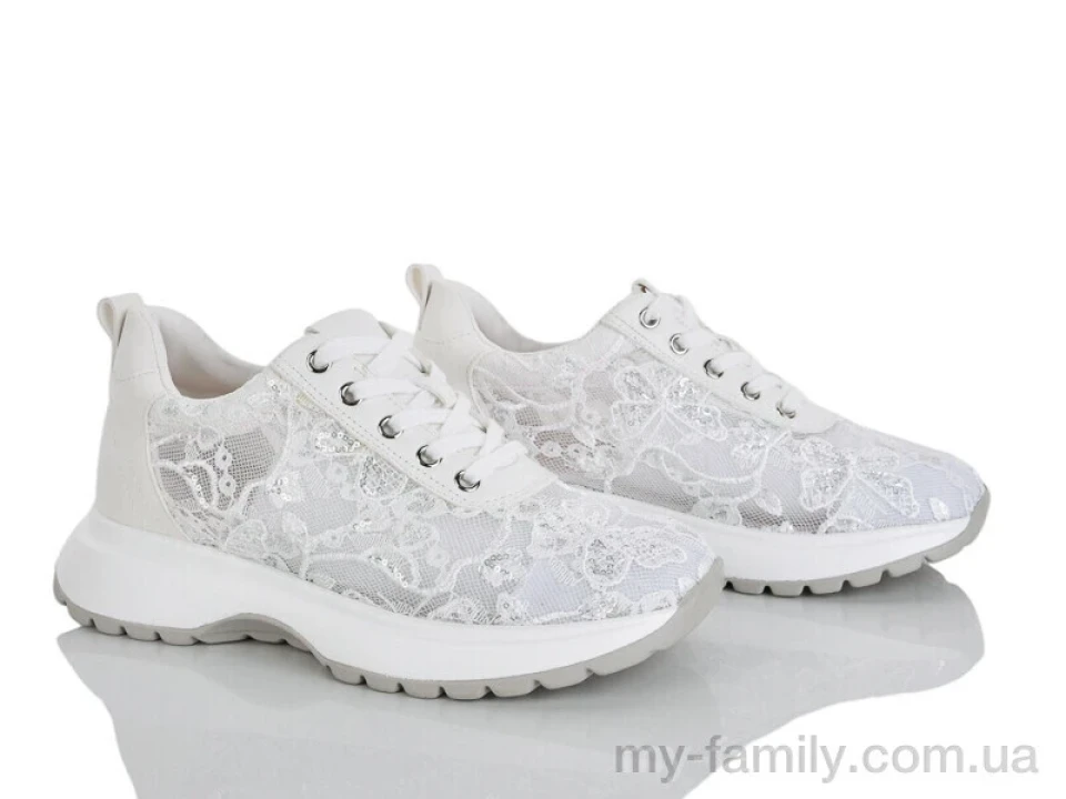 Кросівки штучна шкіра-текстиль білий жінки -, Жіночі кросівки оптом