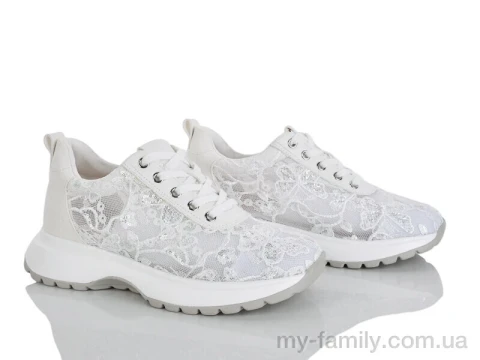 Кросівки штучна шкіра-текстиль білий жінки -, Жіночі кросівки оптом