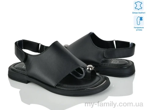Босоніжки натуральна шкіра чорний жінки -, Жіночі босоніжки оптом