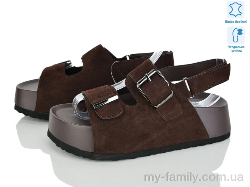 Босоніжки натуральна замша коричневий жінки -, Жіночі босоніжки оптом