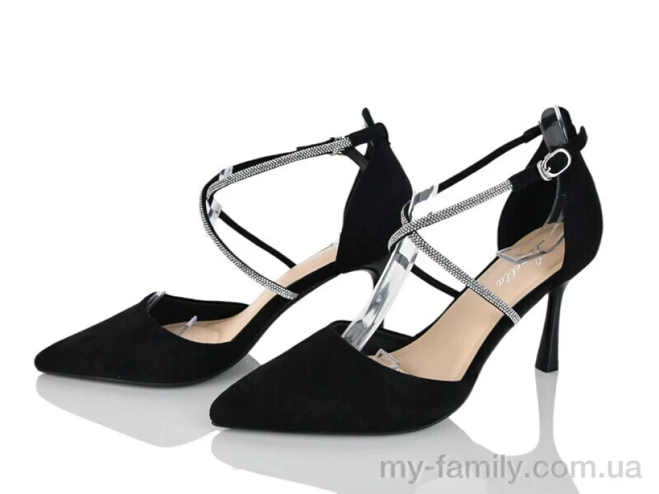 Туфлі штучна замша чорний жінки -, Туфлі жіночі оптом