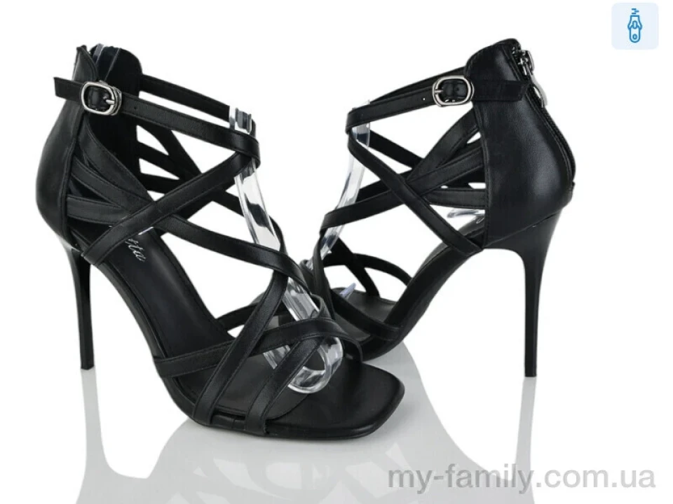 Босоніжки штучна шкіра чорний жінки -, Жіночі босоніжки оптом