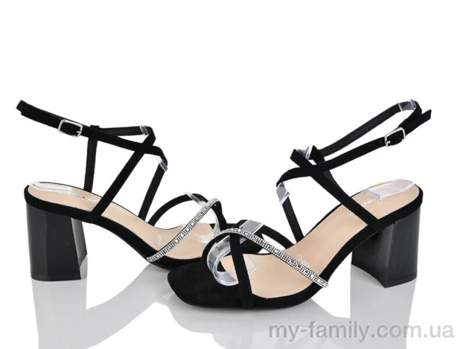 Босоніжки штучна замша чорний жінки -, Жіночі босоніжки оптом