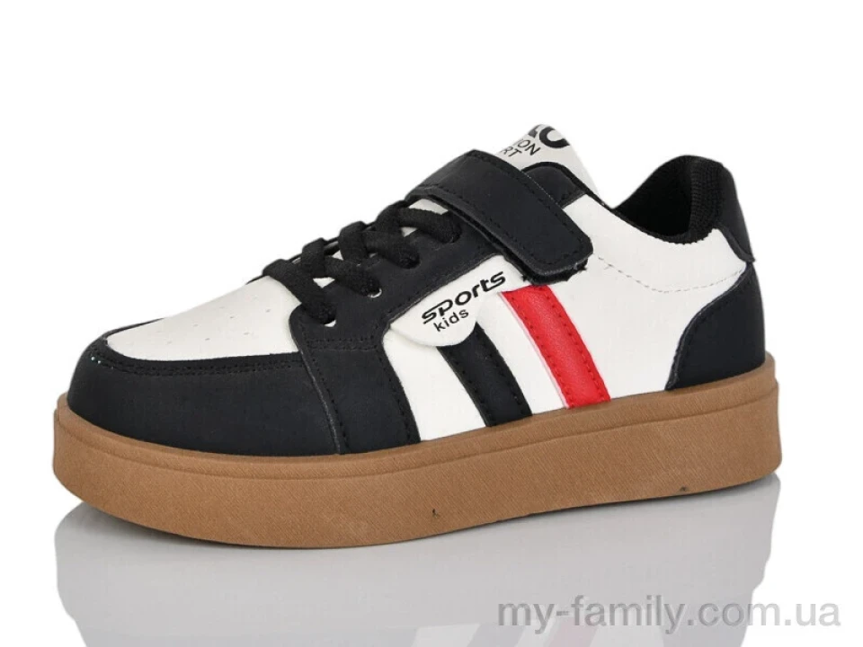 Кросівки штучна шкіра чорний діти унісекс, Дитячі кросівки оптом