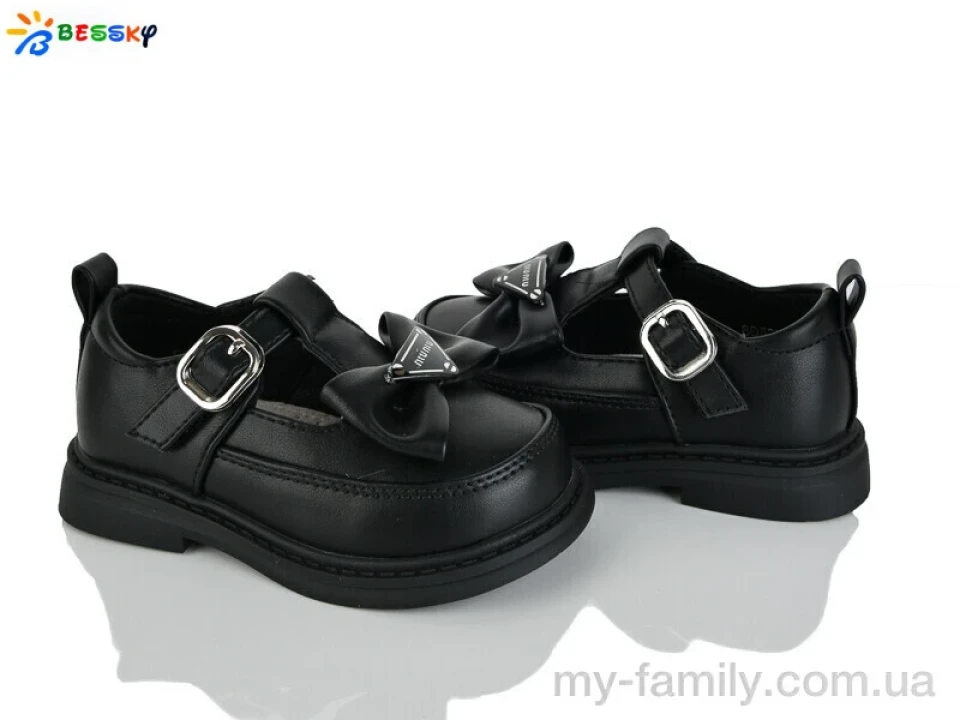 Туфлі штучна шкіра чорний діти дівчинка, Дитячі туфлі оптом