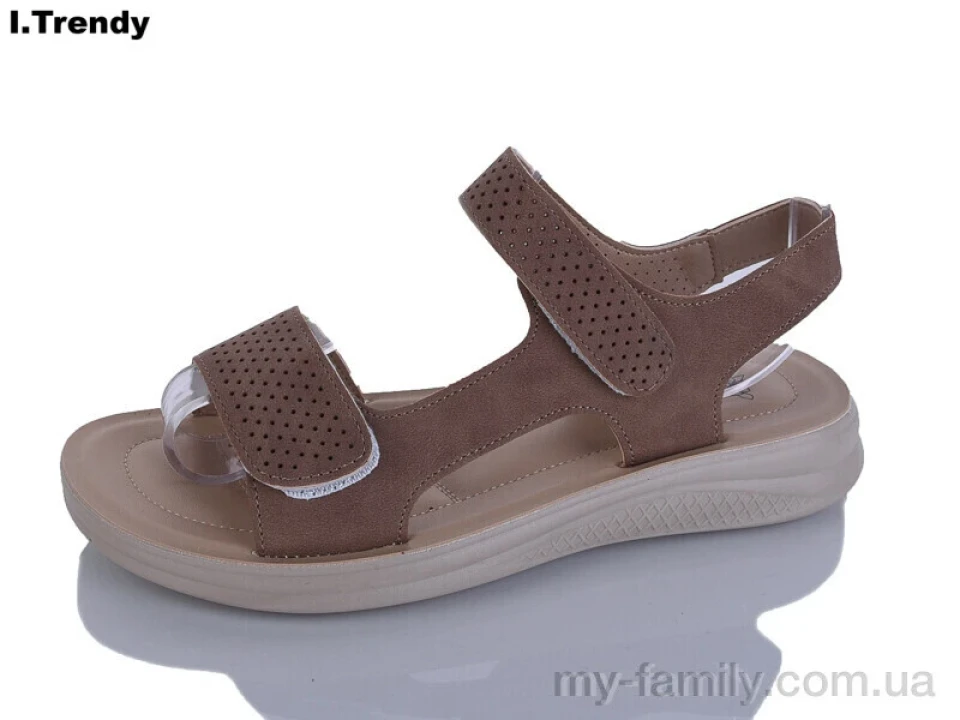 Босоніжки штучний нубук коричневий жінки -, Жіночі босоніжки оптом