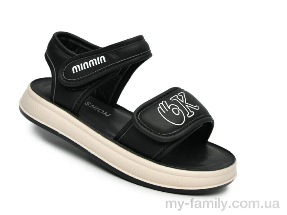 Босоніжки штучна шкіра чорний діти дівчинка, Взуття оптом діти