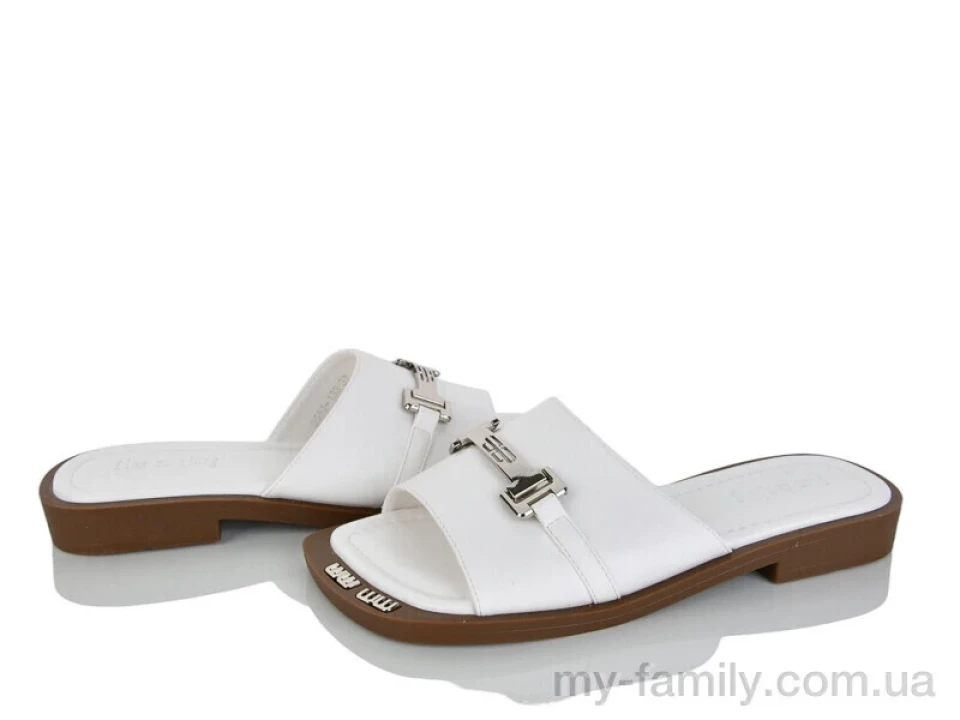 Шльопанці штучна шкіра білий жінки -, Жіночі шльопанці оптом