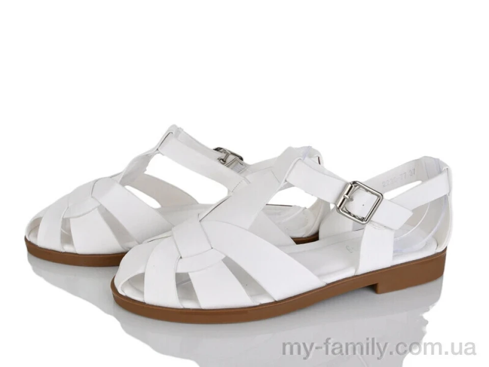 Босоніжки штучна шкіра білий жінки -, Жіночі босоніжки оптом