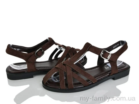 Босоніжки штучна замша коричневий жінки -, Жіночі босоніжки оптом