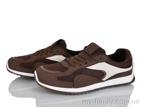 Кросівки штучна замша-текстиль коричневий жінки -, Жіночі кросівки оптом
