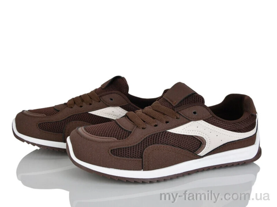 Кросівки штучна замша-текстиль коричневий жінки -, Жіночі кросівки оптом