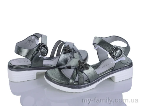 Босоніжки штучна шкіра графіт діти дівчинка, Взуття оптом діти