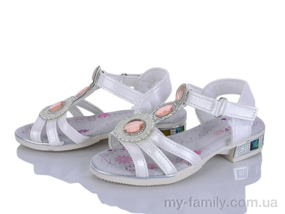Босоніжки штучна шкіра білий діти дівчинка, Взуття оптом діти