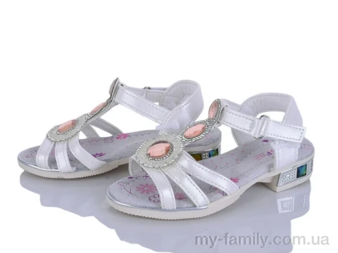 Босоніжки штучна шкіра білий діти дівчинка, Взуття оптом діти